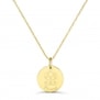 Collier personnalisé médaille 15 mm dessin chien en Plaqué Or