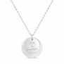 Collier médaille nacre et médaille 15 mm à graver en Argent