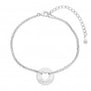 Packshot du bracelet double chaînes et cœur enlacé personnalisé en Argent