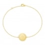 Bracelet chaînette médaille 15 mm gravée Plaqué Or