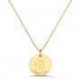 Collier personnalisé médaille 15 mm dessin fraise en Plaqué Or