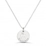 Collier personnalisé médaille 15 mm dessin pomme en Argent