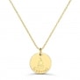 Collier personnalisé médaille 15 mm dessin poire en Plaqué Or