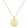 Collier personnalisé médaille 15 mm dessin cerise en Plaqué Or