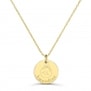 Collier personnalisé médaille 15 mm dessin clémentine en Plaqué Or
