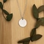 Collier personnalisé médaille 15 mm dessin éléphant en Argent