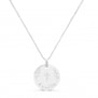 Collier personnalisé baptême "Croix & Rameaux" médaille Argent 15 mm