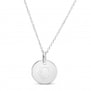 Packshot collier personnalisé enfant alphabet floral en argent