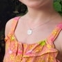 Collier personnalisé baptême "Vierge Marie" médaille Argent 15 mm