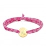 Bracelet liberty personnalisé enfant lettre florale en Plaqué Or