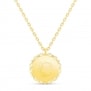 Collier personnalisé enfant avec initiale florale en Plaqué Or