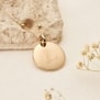Collier personnalisé alphabet floral médaille bombée Plaqué Or