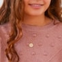 Collier personnalisé enfant avec initiale florale en Plaqué Or