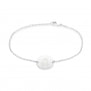 Bracelet personnalisé argent pour enfant avec une illustration licorne.