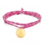 Bracelet liberty personnalisé pour enfant avec médaille plaqué or et illustration chat.