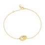 Packshot du bracelet personnalisé anneaux entrelacés Plaqué Or
