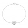 Packshot du bracelet personnalisé médaillon Argent en forme de cœur