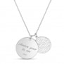 Packshot du collier double médailles gravées en Argent