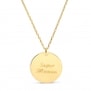 Packshot du collier personnalisé médaille 20 mm en Plaqué Or