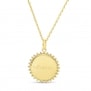 Collier personnalisé grande médaille soleil