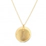 Collier grande médaille et son pendentif Coquillage Plaqué or