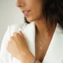 Collier charm lettre 18 mm Argent