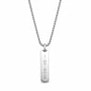Collier personnalisé homme médaille rectangulaire, acier