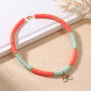 Collier enfant personnalisé bicolore corail et bleu, perles Heishi avec charms, acier