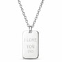 Collier Homme Gravé Acier – Médaille Rectangulaire