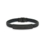 Bracelet Cuir Homme et petite Plaque Acier noire