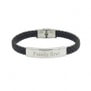 Bracelet Cuir Homme et petite Plaque Acier