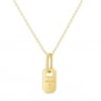 Collier personnalisé médaille rectangulaire, plaqué or