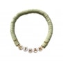 Packshot du bracelet personnalisé doré en perles Heishi et lettres