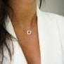Collier personnalisé anneaux entrelacés Argent