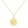 Collier médaille gravée arbre de vie, plaqué or