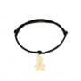 Bracelet cordon et pendentif garçon 15 mm en Plaqué Or personnalisé