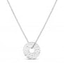 Collier personnalisé médaille cible martelée, argent