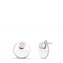 Boucles d'oreilles puces avec pierres roses en Argent