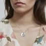 Collier médaille gravée & charm coquillage, argent