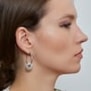 Boucles d'oreilles créoles et médailles cibles martelées à graver, argent