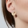 Boucles d'oreilles personnalisées avec pierres roses, plaqué or
