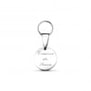 Porte clés rond personnalisé médaille 15 mm
