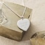 Collier personnalisé médaille coeur, argent
