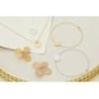 Collier enfant personnalisé médaille cible martelée, plaqué or