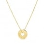 Collier enfant personnalisé médaille cible martelée, plaqué or