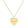 Collier personnalisé enfant, médaille coeur, plaqué or