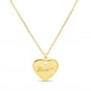 Collier personnalisé enfant médaille 14 mm cœur plat Plaqué Or