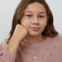 Collier personnalisé enfant médaille dessin ange, plaqué or