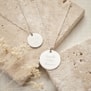 Nature morte du collier médaille 15 mm personnalisée Argent