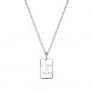 Collier personnalisé homme médaille rectangulaire, argent